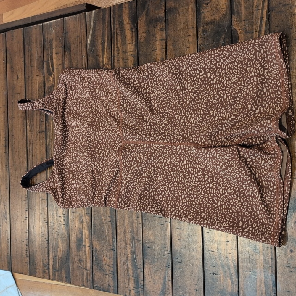 Brown Leopard-Print Fitted Romper - Picture 4 of 9